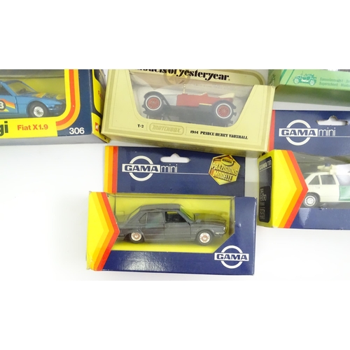 338 - Toys: A quantity of assorted die cast scale model cars / vehicles to include Corgi Toys VW Polo, Fia... 