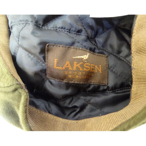 363 - Country clothing : a Laksen Sporting Broadlands moleskin bronze flat cap, size M (approx 57cm)