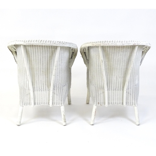 37 - A pair of early / mid 20thC Lloyd loom chairs. 24