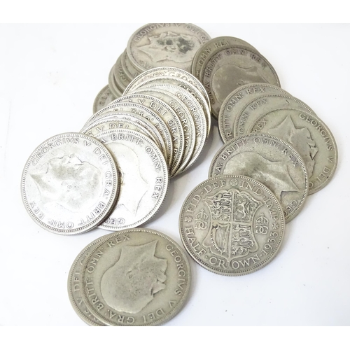 485 - A quantity of British 19thC & 20thC coinage, to include pennies, half pennies, decimal sets, half cr... 