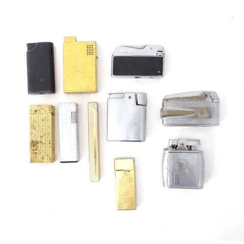 499 - A quantity of pocket lighters, to include examples by Ronson, Sunnex and Bolite (10)