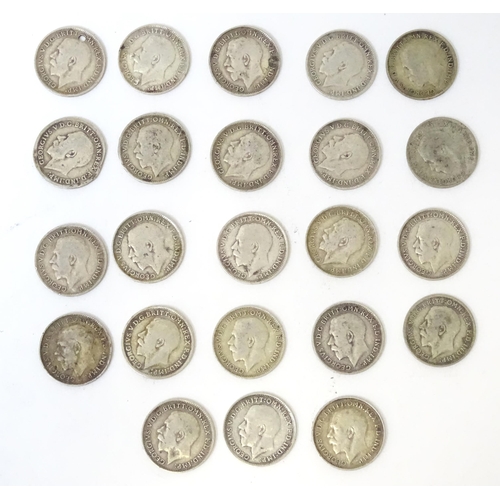 518 - Coins : twenty three George V threepence / 3d pieces (23)