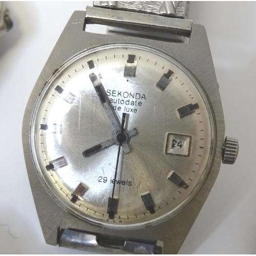 536 - A quantity of assorted manual wind and quartz watches to include wrist watches by Sekonda, Pulsar, A... 