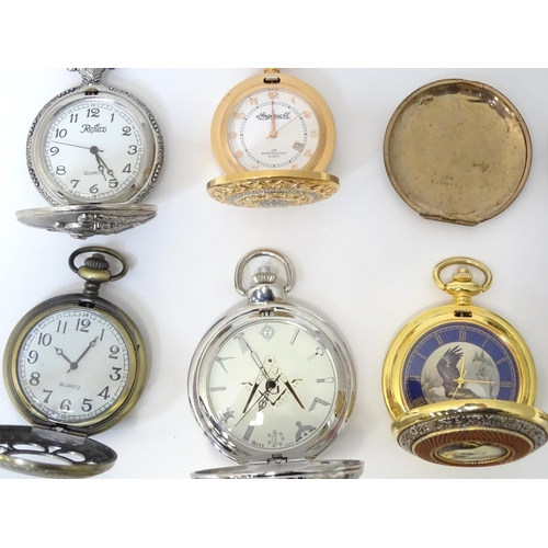 537 - A quantity of assorted 19thC/20thC and 21stC pocket / fob watches to include a quartz example by Ing... 