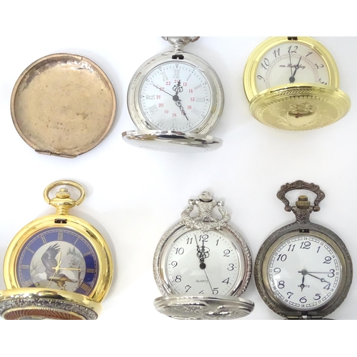 537 - A quantity of assorted 19thC/20thC and 21stC pocket / fob watches to include a quartz example by Ing... 