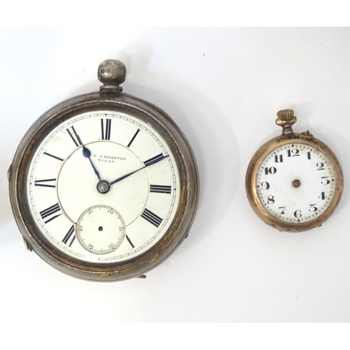 537 - A quantity of assorted 19thC/20thC and 21stC pocket / fob watches to include a quartz example by Ing... 