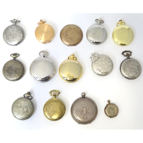 537 - A quantity of assorted 19thC/20thC and 21stC pocket / fob watches to include a quartz example by Ing... 