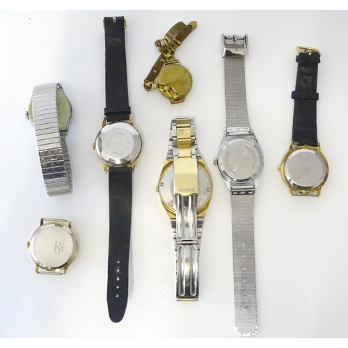 571 - A quantity of assorted wrist watches, makers to include Ingersoll, Seiko, Roamer, Avia, Timex, etc.