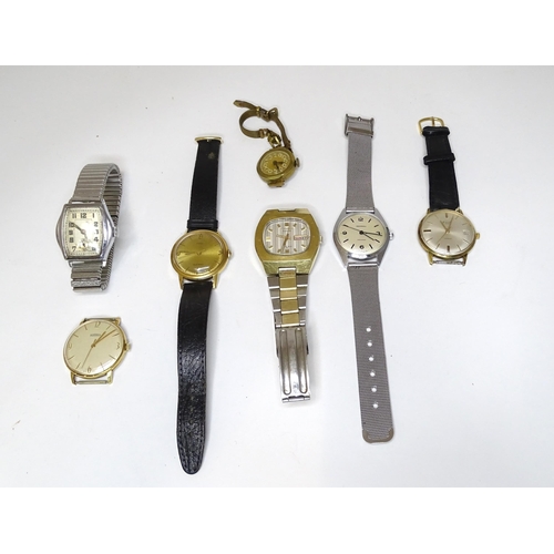 571 - A quantity of assorted wrist watches, makers to include Ingersoll, Seiko, Roamer, Avia, Timex, etc.