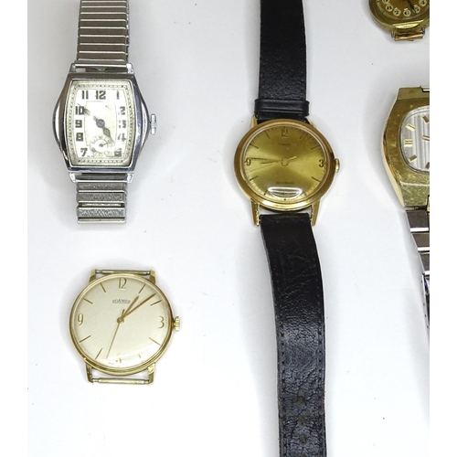 571 - A quantity of assorted wrist watches, makers to include Ingersoll, Seiko, Roamer, Avia, Timex, etc.