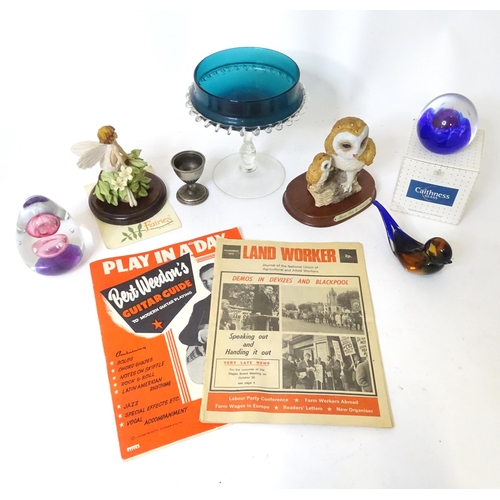 675 - A quantity of assorted items to include glassware, paperweights by Caithness etc. a Danbury Mint Jas... 