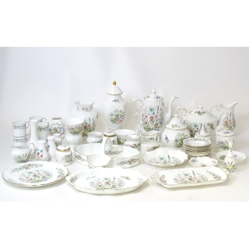 679 - A quantity of Aynsley tea wares in the Wild Tudor pattern to include tea pot, hot water pot, cups, s... 