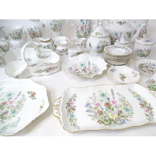 679 - A quantity of Aynsley tea wares in the Wild Tudor pattern to include tea pot, hot water pot, cups, s... 