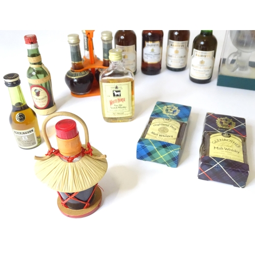 777 - A quantity of alcohol miniatures, to include Bristol Cream, White Horse Scotch Whisky, Highland Park... 