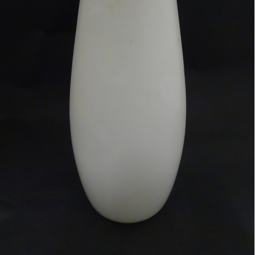 806 - A Danish glass bottle vase. Together with a bowl with flared rim. Vase approx. 16 3/4