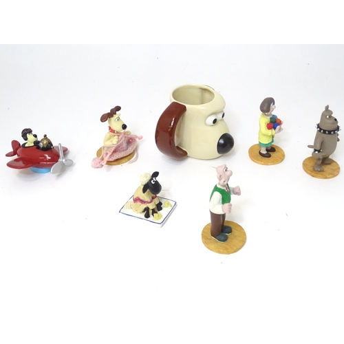 883 - A quantity of Wallace & Gromit figures to include Wallace, Gromit, Wendolene, Preston the Bulldog, S... 