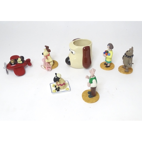 883 - A quantity of Wallace & Gromit figures to include Wallace, Gromit, Wendolene, Preston the Bulldog, S... 