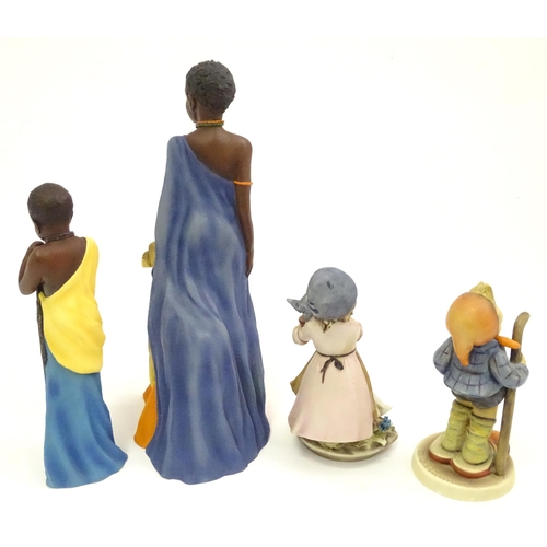 110 - Four assorted figures comprising of two Soul Journey African figures Chiumbo 'Little Creation' and K... 