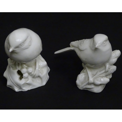 138 - A quantity of ceramic blanks to include models of birds, figures, jug, etc. Largest approx. 8 1/2