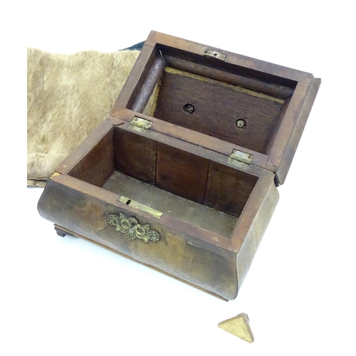 244 - A quantity of miscellaneous to include a workbox with marquetry decoration, a cast bottle opener wit... 