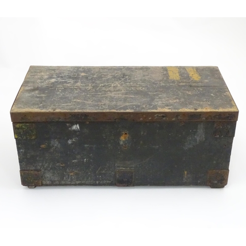 3 - A WW2 / WWII / Second World War / World War 2 ordnance box, stamped to the interior with Air Ministr... 