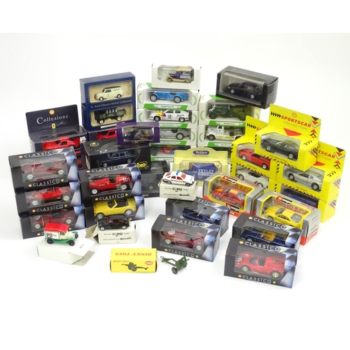 340 - Toys: A quantity of assorted die cast scale model cars / vehicles to include examples by Corgi Mobil... 