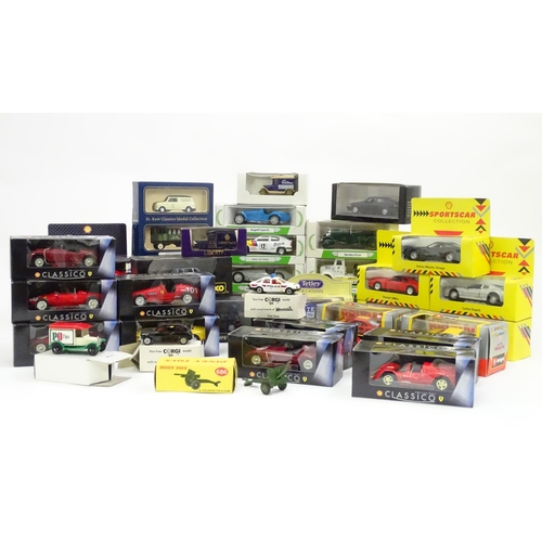 340 - Toys: A quantity of assorted die cast scale model cars / vehicles to include examples by Corgi Mobil... 