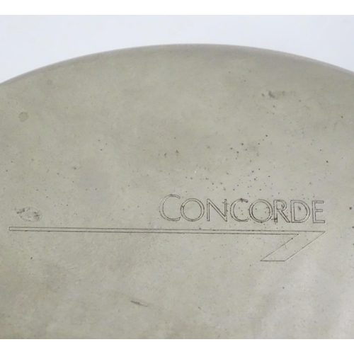 459 - British Airways Concorde memorabilia : a lint brush with mirror to the interior of lid, the outer ma... 