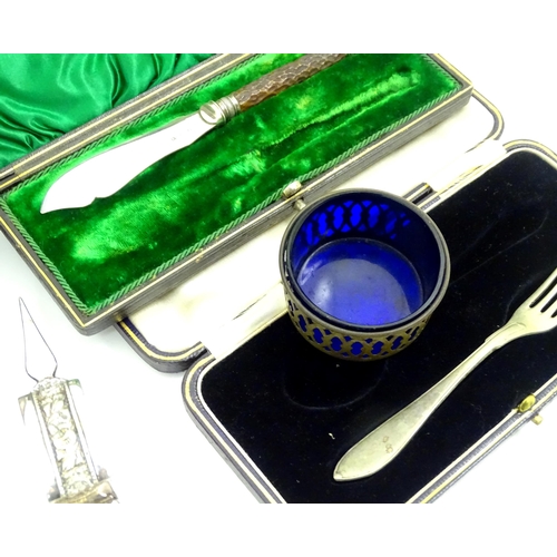 468 - A quantity of assorted silver plated wares to include tray, candle snuffers, flatware, etc. Together... 