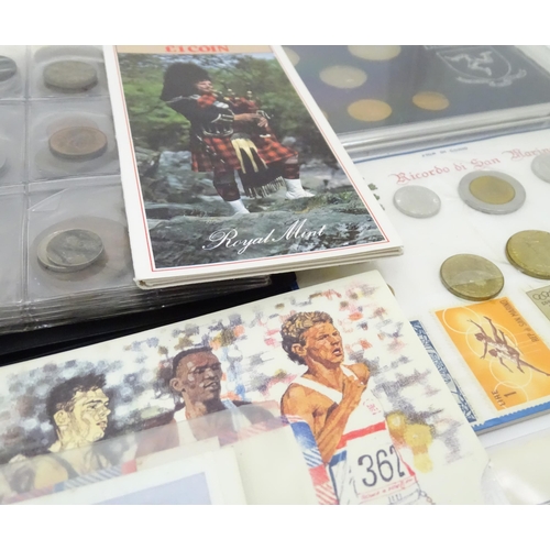 484 - Coins : a quantity of assorted coinage to include proof sets, banknotes, commemorative issues etc.