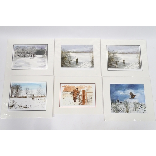 599 - Six limited edition signed prints after John T. Kitchen depicting country scenes to include Taking a... 