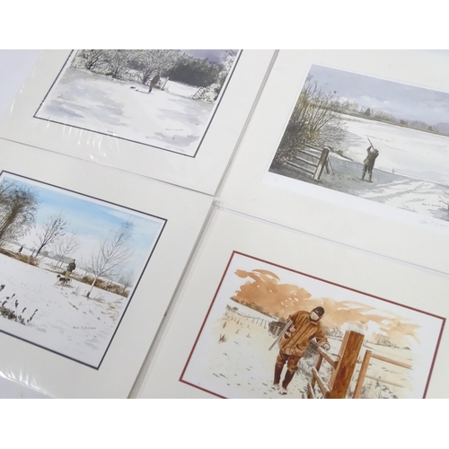 599 - Six limited edition signed prints after John T. Kitchen depicting country scenes to include Taking a... 