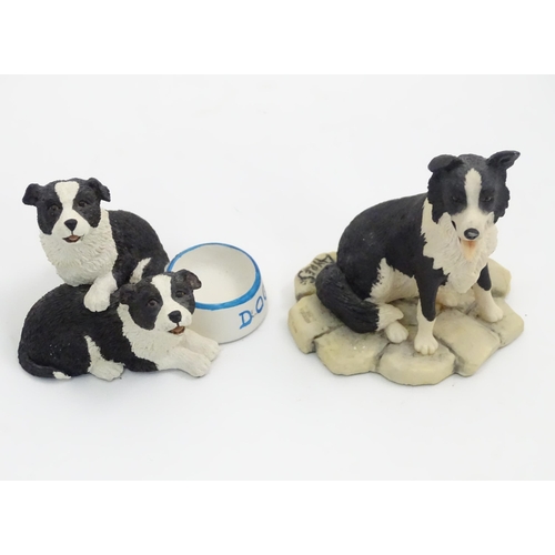 708 - A quantity of Border Fine Arts models of cows and dogs to include Border Collie model no. B0127, Fri... 