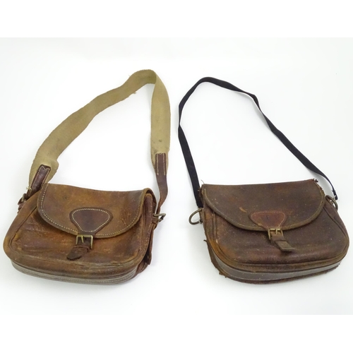 741 - Two leather cartridge bags (2)