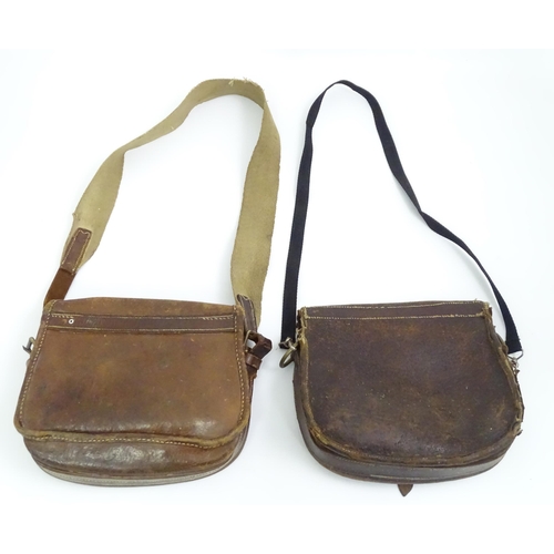 741 - Two leather cartridge bags (2)