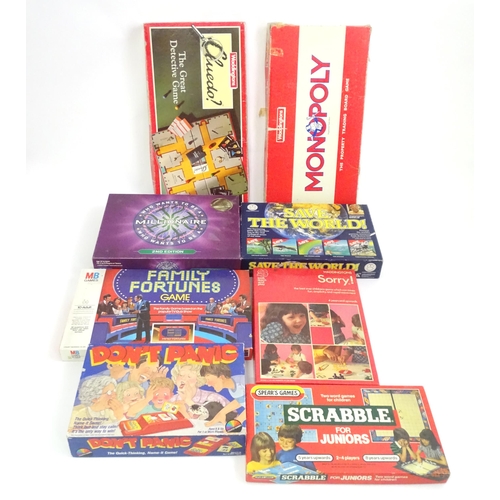 862 - Toys: A quantity of assorted toys and games by MB Games, Waddingtons, etc. to include Monopoly, Clue... 