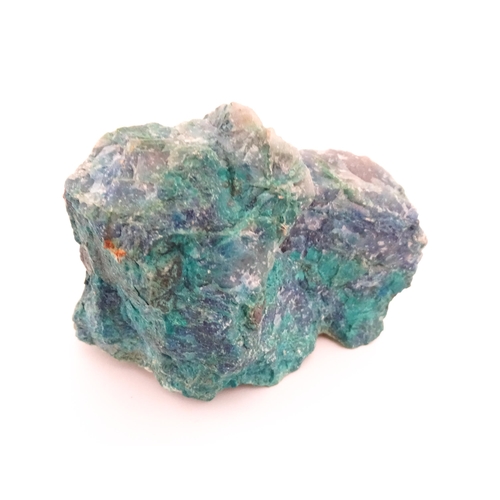 423 - Natural History / Geology Interest: A hardstone specimen geode. Possibly Chrysocolla. Approx. 4 1/4