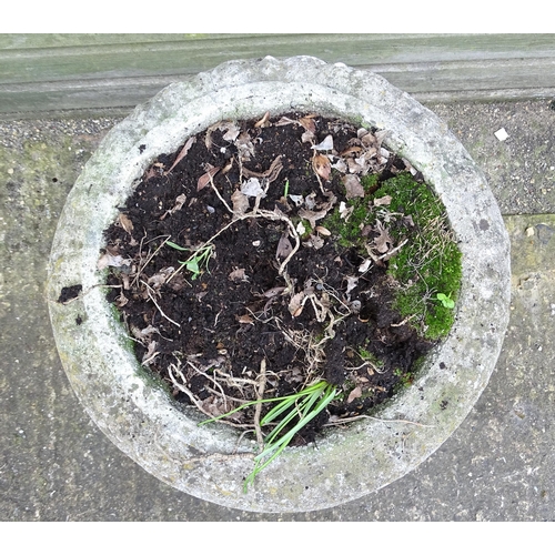 921 - A reconstituted stone planter of classical urn form, standing approx 20