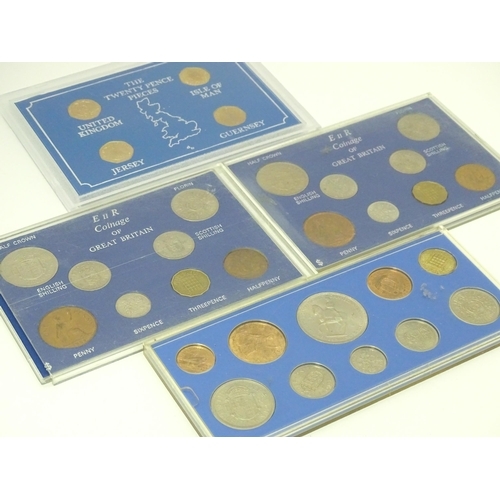 894 - Coins: A quantity of assorted coin sets to include The Twenty Pence Pieces - United Kingdom, Isle of... 