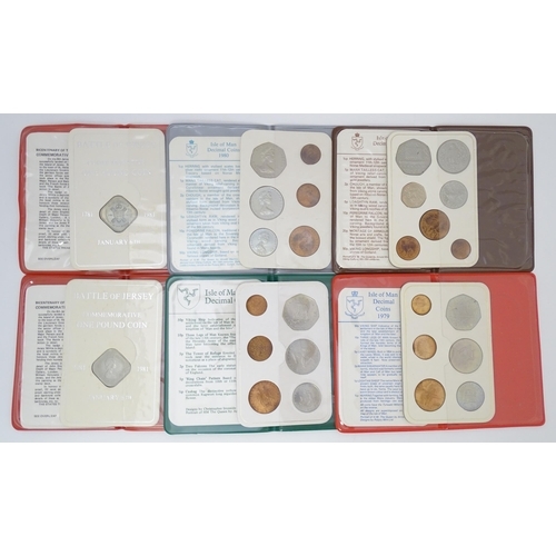 894 - Coins: A quantity of assorted coin sets to include The Twenty Pence Pieces - United Kingdom, Isle of... 