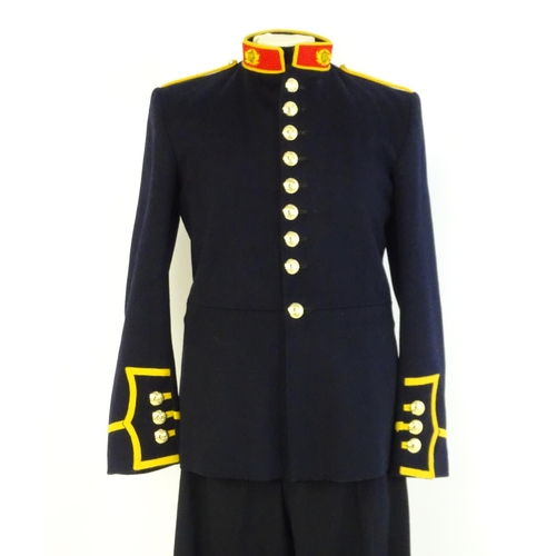 940 - Militaria : a Royal Marines bandsman's No.1 full dress uniform, the single-breasted tunic with regim... 