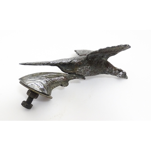 1109 - A mid 20thC car bonnet / hood mascot in the form of a pheasant in flight. Approx 5