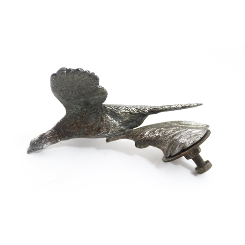 1109 - A mid 20thC car bonnet / hood mascot in the form of a pheasant in flight. Approx 5