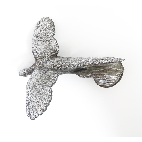 1109 - A mid 20thC car bonnet / hood mascot in the form of a pheasant in flight. Approx 5