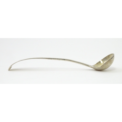 366 - A Geo IV silver salt ladle hallmarked London 1825 maker William Bateman. 4 3/4