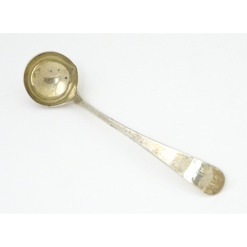 366 - A Geo IV silver salt ladle hallmarked London 1825 maker William Bateman. 4 3/4