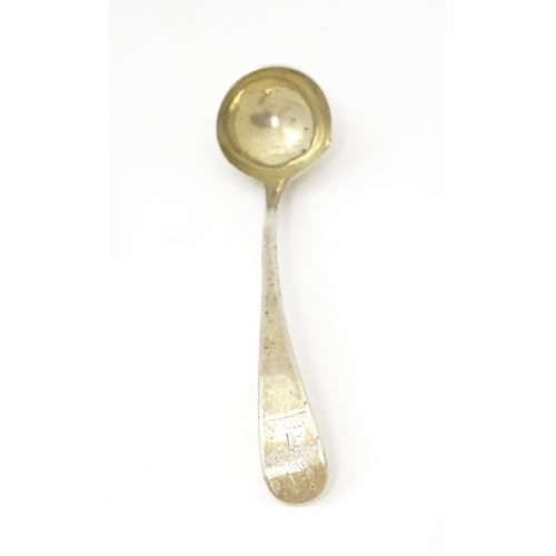 366 - A Geo IV silver salt ladle hallmarked London 1825 maker William Bateman. 4 3/4