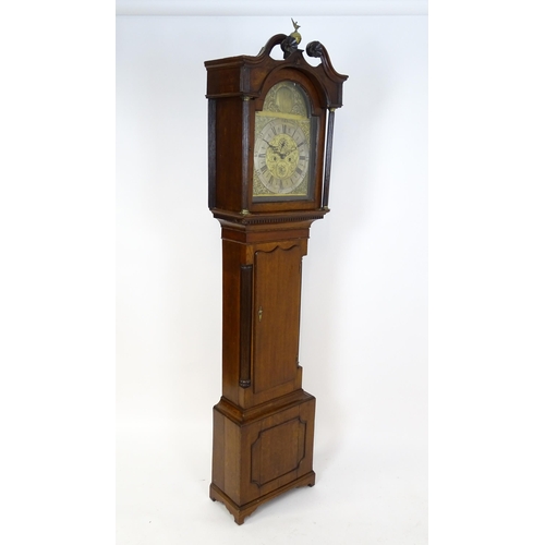 1425 - Alexander Mitchel (Mitchell) Gorbals, Glasgow : A Scottish Geo III oak 8-day longcase clock the arch... 