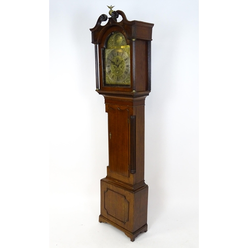 1425 - Alexander Mitchel (Mitchell) Gorbals, Glasgow : A Scottish Geo III oak 8-day longcase clock the arch... 