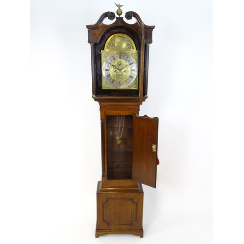 1425 - Alexander Mitchel (Mitchell) Gorbals, Glasgow : A Scottish Geo III oak 8-day longcase clock the arch... 